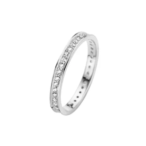 Chic ring 2,5 mm - 14 kt. hvidguld med 0,37 CT brilliantslebne diamanter