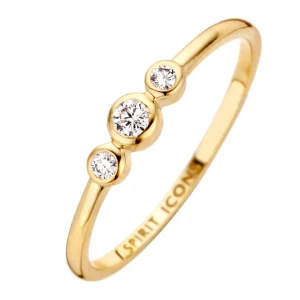Trinity ring - 14 kt. guld med 0,09 CT brilliantslebne diamanter