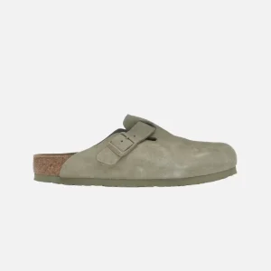 BIRKENSTOCK BOSTON SUEDE REGULAR FADED KAHKI